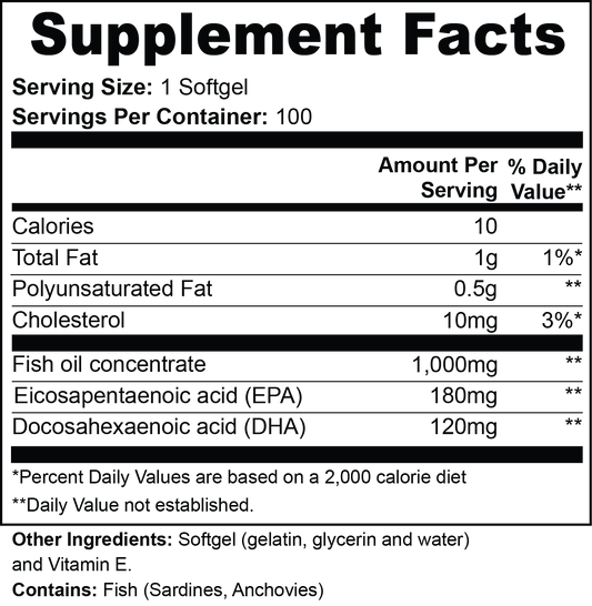 Omega-3 EPA 180mg + DHA 120mg