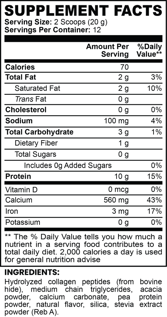 Grass-Fed Collagen Creamer (Vanilla)